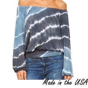 Off the Shoulder Tie Dye Top
